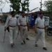 रीठी पुलिस ने निकाला फ्लैग मार्च,,