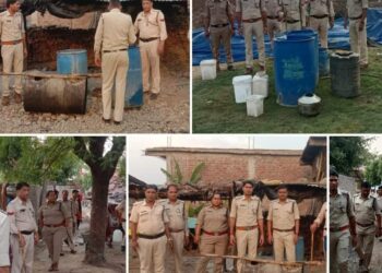 2500 कि.ग्रा. लाहन एवं 10 लीटर हाथ भट्टी मदिरा जप्त…!