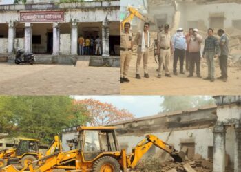 कई साल पुराना जर्जर भवन नपा ने कराया निस्तेनाबूत  उक्त स्थान पर पानी की टंकी बनाई जाएगी   पुराना नगर पालिका भवन भी जल्दी ही टूटेगा