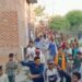 भागवत कथा के प्रथम दिन कलश यात्रा का किया गया आयोजन