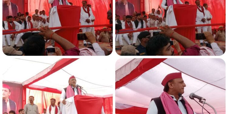 हसेरन में अखिलेश यादव की दहाड़ , भाजपा पर कसा तंज , समर्थकों की उमड़ी अपार भीड़