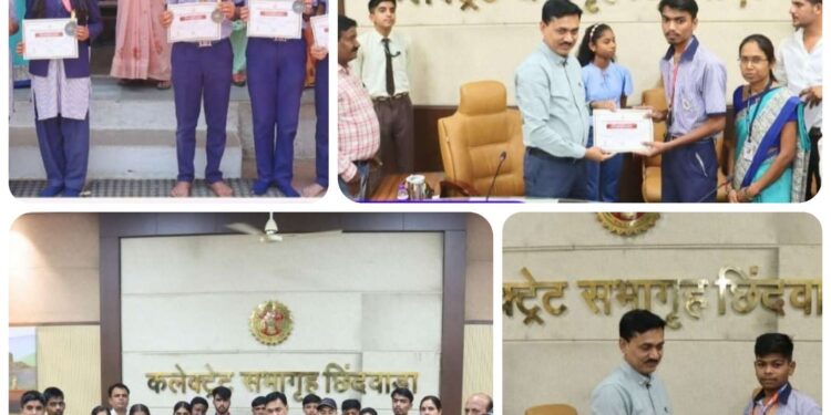 कलेक्टर ने गुरुकुल के विद्यार्थियों को किया सम्मानित