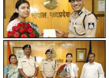 पुलिस महानिदेशक ने यूपीएससी में चयनित काजल सिंह को किया सम्मानित