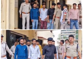 बदमाशों ने की तोड़फोड़, पुलिस ने निकाली हेकड़ी, कोर्ट तक निकाला जुलूस