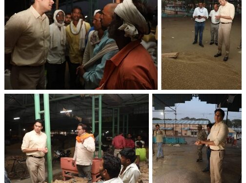 कृषि उपज मंडी में किसानों के बीच पहुंचे कलेक्टर मंडी में उपलब्ध सुविधाओं की ली जानकारी कहा- किसी प्रकार की दिक्कत तो नहीं