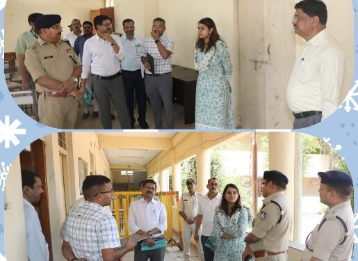 कलेक्टर एवं पुलिस अधीक्षक ने स्ट्रांग रूम की सुरक्षा व्यवस्था का निरीक्षण किया मतगणना की तैयारियों के संबंध में आवश्यक दिशा निर्देश भी दिए