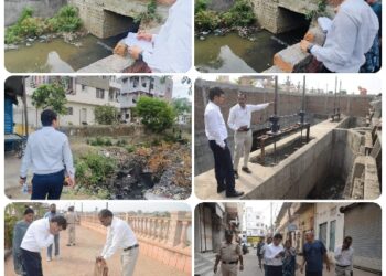 शहर का सघन भ्रमण कर कलेक्टर ने नाले नालियों की साफ सफाई व्यवस्था का लिया जायजा   15 दिनों में नाले नालियों की वास्तविक रूप से सफाई कराने की दी हिदायत