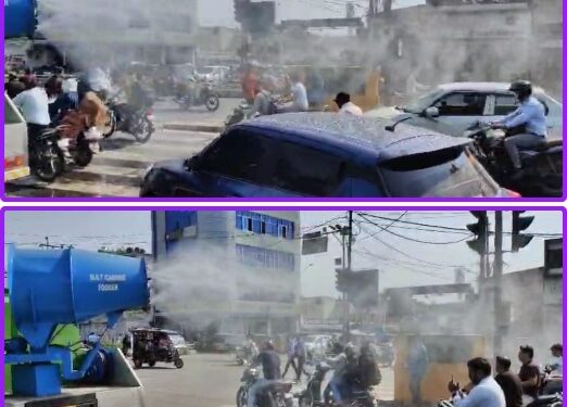 *वायु प्रदूषण को कम करने के साथ साथ*  *चिलचिलाती धूप से आम नागरिकों को राहत प्रदान करने निगमायुक्त की नई पहल*  *शहर के प्रमुख चौराहों पर डिफोगर मशीन प्रतिदिन चलाई जायेगी – निगमायुक्त प्रीति यादव*  *निगमायुक्त द्वारा उठाए गये छोटे से कदम को नागरिकों द्वारा बहुत सराहा जा रहा*