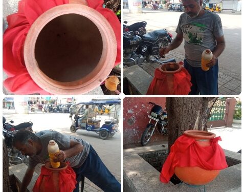 चिल चिलाती धूप उमश भरी गर्मी मे राहगीरो के कंठ के साथ मटके भी सुख रहे, निर्दई नगर निगम