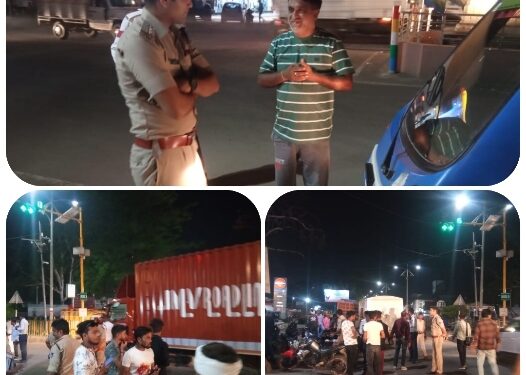 बढ़ रहे सड़क हादसो पर रोकथाम के लिए पन्ना मोड पर तैनात यातायात प्राभारी राहुल पान्डेय।रेड लाइट जम्प करने वाले चालकों पर सघन कार्यवाही VIDEO