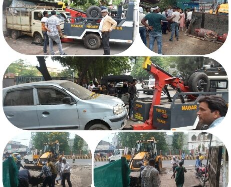 माननीय उच्च न्यायालय में पारित आदेश के परिपालन में अंधमुख बाईपास के आसपास लगभग 22 अतिक्रमण हटाए गए