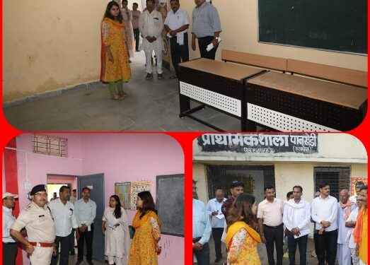 शुजालपुर एवं कालापीपल क्षेत्र के मतदान केन्द्रों का निरीक्षण