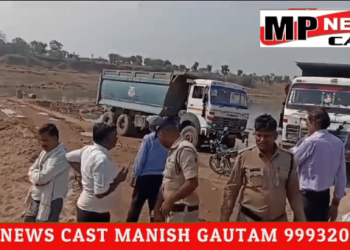 पन्ना  केन नदी के किनारे चल रहे  अवैध रेत उत्खनन पर राजस्व और पुलिस की टीम का छापा, 6 एलएनटी मशीन और दो दर्जन रेत से भरे डंपर जब्त, देखे VIDEO