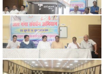 जल गंगा संवर्धन अभियान के क्रियान्वयन के संबन्ध मे बैठक आयोजित…..।  क्षेत्रीय विधायक घनश्याम चंद्रवंशी मुख्य रूप उपस्थित रहे….।