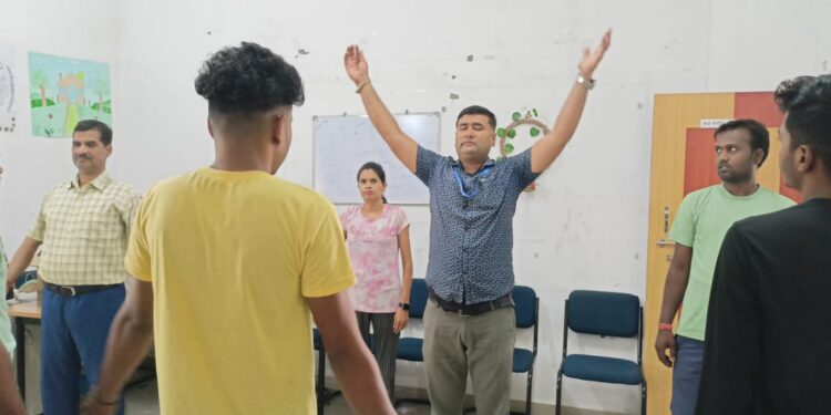 *सेंट्रल बैंक ग्रामीण स्वरोजगार प्रशिक्षण संस्थान छिन्दवाड़ा में योग शिविर का हुआ आयोजन* *अंतर्राष्ट्रीय योग दिवस 21 जून*