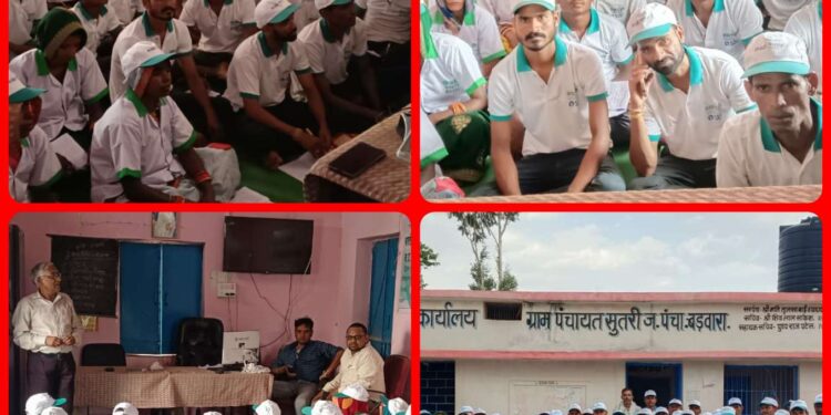 जैविक खाद कीटनाशक एवं सिंचाई प्रबंधन का प्रशिक्षण दिया गया