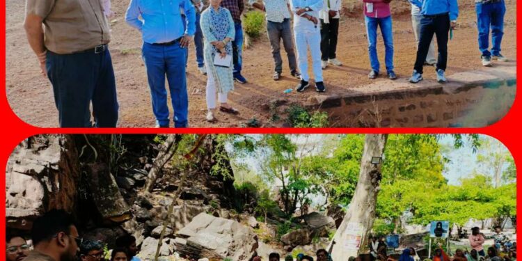 *जल गंगा संवर्धन अभियान * अंतर्गत रूपनाथ मंदिर में श्रमदान से की गई कुण्डं की सफाई तथा विश्वत पर्यावरण दिवस के अवसर पर किया गया वृक्षारोपण