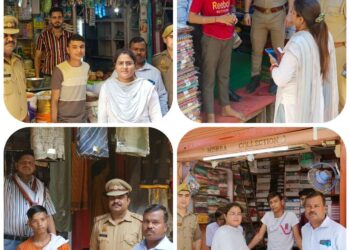 बाल श्रम भिक्षावृत रोकने अभियान के तहत पुलिस सघन चैकिंग अभियान के दौरान 3 बच्चों को श्रम मुक्त कराया गया