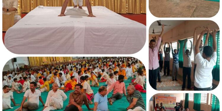 योग करने से होती है शारीरिक और मानसिक सुख की प्राप्ति  विधायक ने योग को दिनचर्या में शामिल करने किया प्रेरित,जन अभियान परिषद से जुड़े सदस्यों ने गांव गांव में कराया योगाभ्यास,