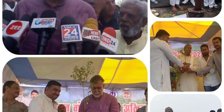 पंचायत एवं ग्रामीण विकास मंत्री श्री पटेल पहुंच केन नदी उद्गमस्थल,,