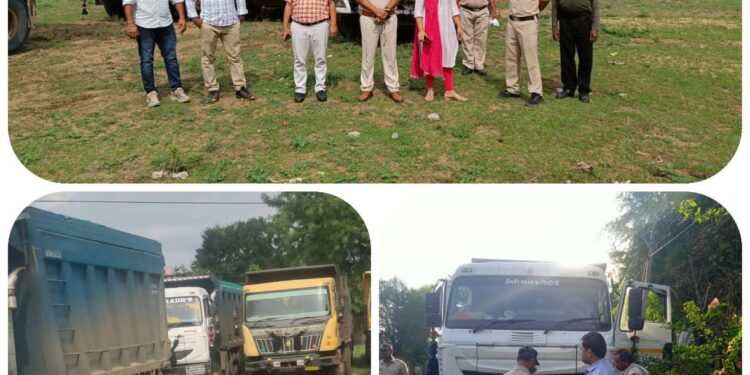 जिले में रेत चोरी का कारोबार धड़ल्ले से जारी,पगढाल टोल के पास अवैध परिवहन करते डंपर पकड़ाए,मचा हड़कंप!,खनिज, राजस्व एवं पुलिस विभाग द्वारा संयुक्त कार्यवाही जारी ,7 डम्पर किए जप्त,दर्ज हो सकती हैं चोरी की एफआईआर…?