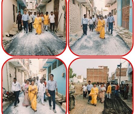 महापौर प्रीति संजीव सूरी ने किया सीवेज अंतर्गत रेस्टोरेशन कार्य का निरीक्षण]  आगामी वर्षा ऋतु के पूर्व कार्य पूर्ण करने के दिए निर्देश