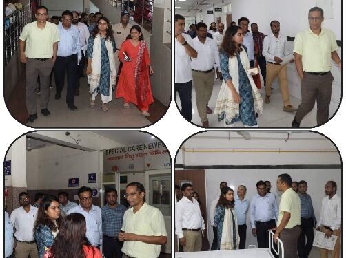 अस्पताल प्रशासन संचालक डॉ. जैन ने नवनिर्मित मातृ एवं शिशु केन्द्र का निरीक्षण कर आवश्यक निर्देश दिये