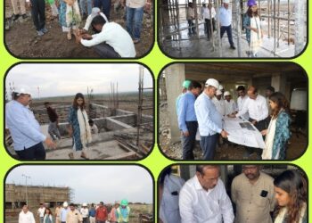 आईएसपी कालीसिंध परियोजना के द्वितीय चरण में बन रहे पंप हाऊस का निरीक्षण