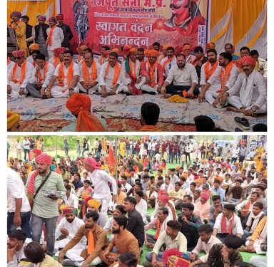 *श्री राणा सांगा राजपूत सेना एवं श्री गायत्री प्रज्ञा पीठ द्वारा महाराणा प्रताप की जयंती पर उनकी मूर्ति का हुआ अनावरण निकली भव्य शौर्य यात्रा*