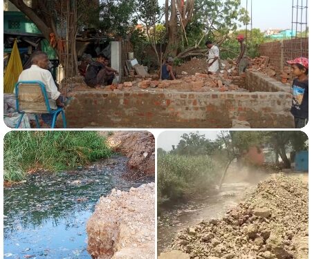 पूर्वजो के समय से स्थापित बजरंगबली जी की प्रतिमा के हटते ही धस गई जमीन देखे VIDEO