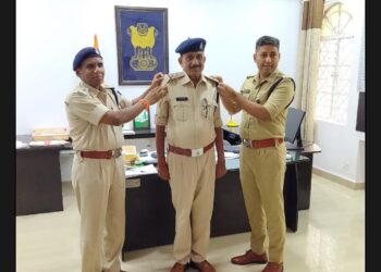 *सहायक उप निरीक्षक से उच्च पद उपनिरीक्षक पद का दिया कार्यभार*