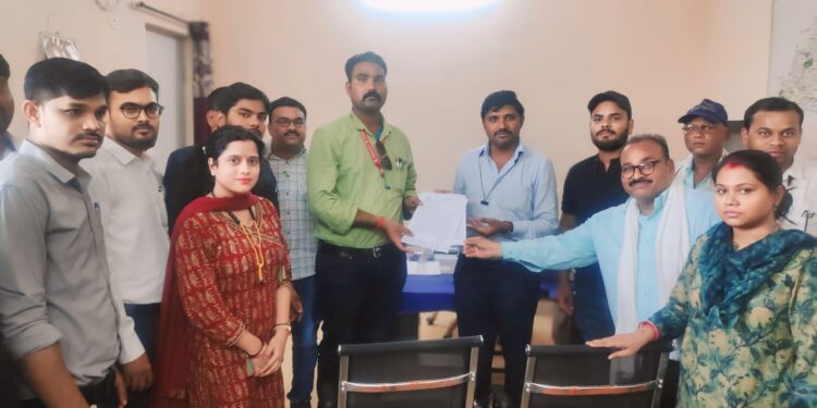 मध्यप्रदेश पटवारी संघ ढीमरखेड़ा ने तहसीलदार आशीष अग्रवाल को ज्ञापन दिया गया है