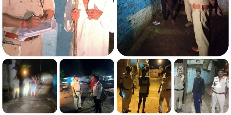 रात्रि कांबिंग गस्त के दौरान लंबे समय से फरार चल रहे 100 आरोपियों को कटनी पुलिस ने किया गिरफ्तार साथ ही 32 गुण्डा बदमाश व 33 निगरानी बदमाशो को चेक कर दी गई हिदायत