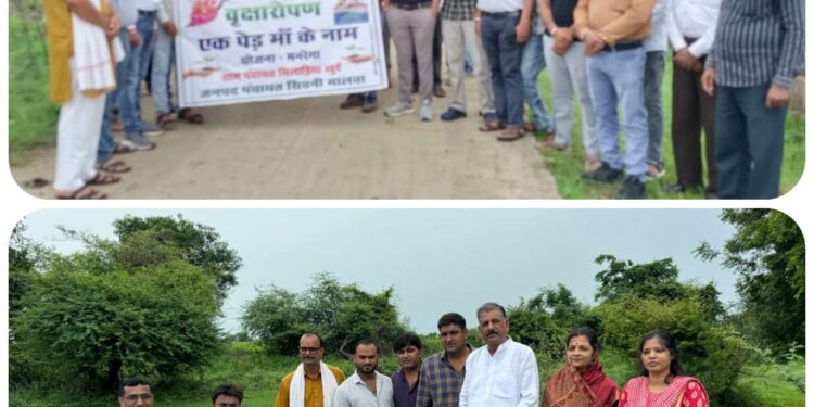 नर्मदा परिक्रमा पथ पर किया वृहद स्तर पर वृक्षारोपण
