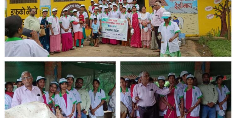 कृषि सखियों को जैविक कृषि पाठशाला एवं डेयरी तथा जैविक कृषि फार्म का अवलोकन कराया गया