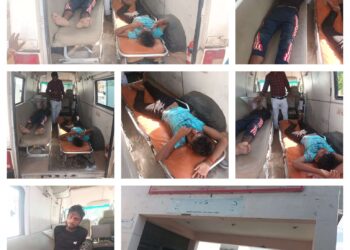 सड़क हादसे में बाइक सवार दोनो घायल रेफर