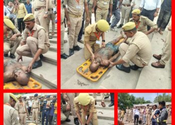 *श्रावण मास एवं कांवड़ यात्रा के दृष्टिगत बाढ़ आपदा एवं आपात स्थिति में त्वरित बचाव कार्यों के प्रभावी संचालन हेतु कन्नौज पुलिस एवं एनडीआरएफ टीम द्वारा गंगा तट मेंहदीघाट पर मॉक ड्रिल का आयोजन किया गया।*