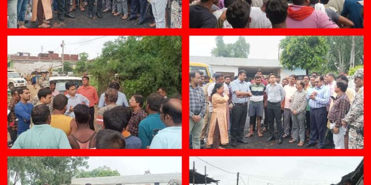 जिले में नवपदस्थ कलेक्टर दिलीप कुमार यादव गुरुवार को पदभार ग्रहण करने के तत्काल बाद बाढ़ प्रभावित ढीमरखेड़ा क्षेत्र के गांवों का दौरा किया