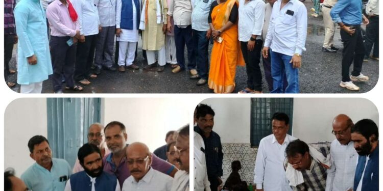 बाढ़ पीड़ितों के बीच पहुँचे पुष्पराजगढ़ विधायक:-