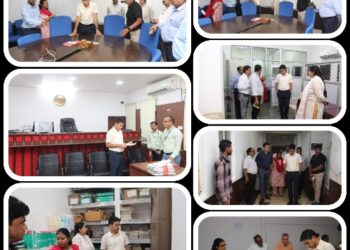 कलेक्ट्रेट के बरामदों मे अब धूम्रपान कर थूकने वालों पर कैमरे से रखी जायेगी निगरानी  लगेगा जुर्माना  कलेक्टर श्री यादव ने कलेक्ट्रेट कार्यालय की विभिन्न शाखााओं का किया निरीक्षण