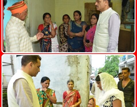 *पड़ोसी की दीवार गिरने से वृद्ध की मौत हो जाने की सूचन पाते ही मौके पर मदद करने और परिवार को संबल प्रदान करने पहुॅंचे महापौर श्री अन्नू*