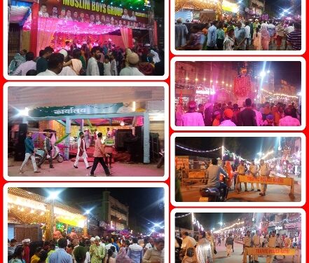 शान ए शौकत से निकाले ताजिया, या अली या हुसैन के नारों से गुंजा शहर