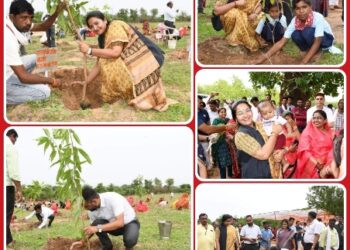 ⚡पौध रोपण के साथ उसे वृक्ष के रूप में संरक्षित करने का भी संकल्प लें-प्रतिमा बागरी महतैन में रोपे गये एक हजार आम के पौधे राज्यमंत्री, जिला पंचायत अध्यक्ष, कलेक्टर ने किया वृक्षारोपण⚡