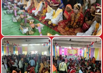 रीठी में आयोजित मुख्यमंत्री कन्या विवाह योजना से 16 कन्याओं का हुआ विवाह  सात फेरों की प्रदक्षिणा कर लिया आजीवन साथ निभाने का संकल्प