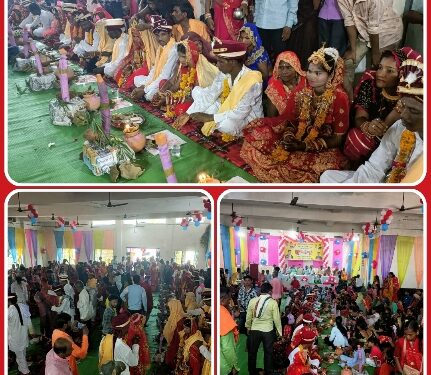 रीठी में आयोजित मुख्यमंत्री कन्या विवाह योजना से 16 कन्याओं का हुआ विवाह सात फेरों की प्रदक्षिणा कर लिया आजीवन साथ निभाने का संकल्प