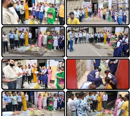 *विशेष स्वच्छता एवं जन जागरूकता अभियान*  *रंगोली से सुंदर दिखने लगी मोहल्ले की गलियॉं*  *पूरे शहर में चलाया गया सिटी ब्यूटीफिकेशन अभियान*