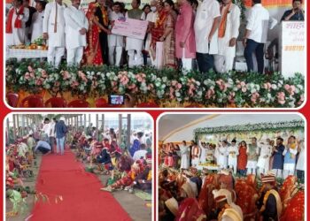 केसली मुख्यमंत्री सामूहिक कन्यादान योजना में हुए 300 जोड़ों के विवाह 298 जोड़ों ने लिए सात फेरे 2 ने कहा कबूल है  सांसद,विधायक, जिला पंचायत उपाध्यक्ष जनपद अध्यक्ष जनपद उपाध्यक्ष एवं मंडल अध्यक्ष बने साक्षी
