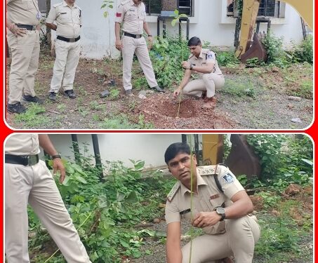 *एक वृक्ष माँ के नाम” अभियान के तहत टी आई अनूप सिंह मय स्टाप के साथ किया गया वृक्षारोपण** VIDEO