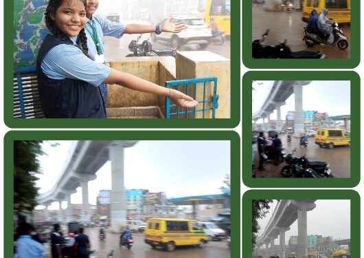 तेज बारिश से बच्चो के चेहरे खिले उमस भरी गर्मी से मिली राहत