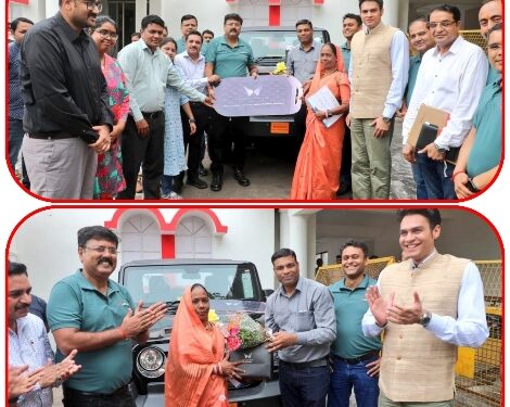 *कैल्ड्ररीज कंपनी ने पुरातत्व, पर्यटन एवं संस्कृति परिसद को भेंट की महिन्द्रा ‘‘थार’’* *अनुभूति कार्यक्रम के तहत ‘‘थार’’ से बच्चें करेंगे जंगल सफारी* *वन्य जीवों और जैव विविधता से होंगे अवगत*